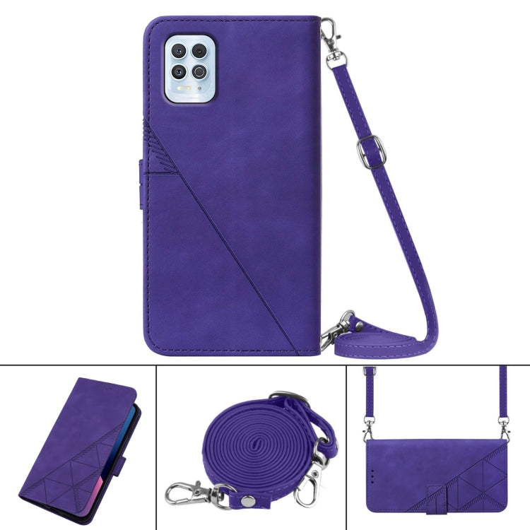 For Motorola Edge S / G100 Crossbody 3D Embossed Flip Leather Phone Case