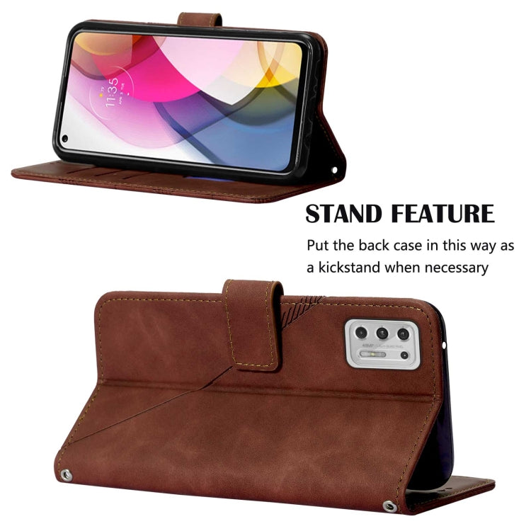 For Motorola Moto G Stylus 2021 Crossbody 3D Embossed Flip Leather Phone Case