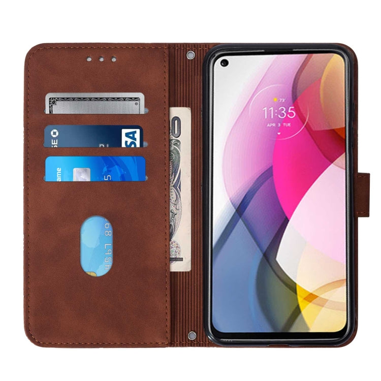 For Motorola Moto G Stylus 2021 Crossbody 3D Embossed Flip Leather Phone Case