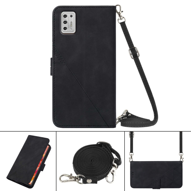 For Motorola Moto G Stylus 2021 Crossbody 3D Embossed Flip Leather Phone Case