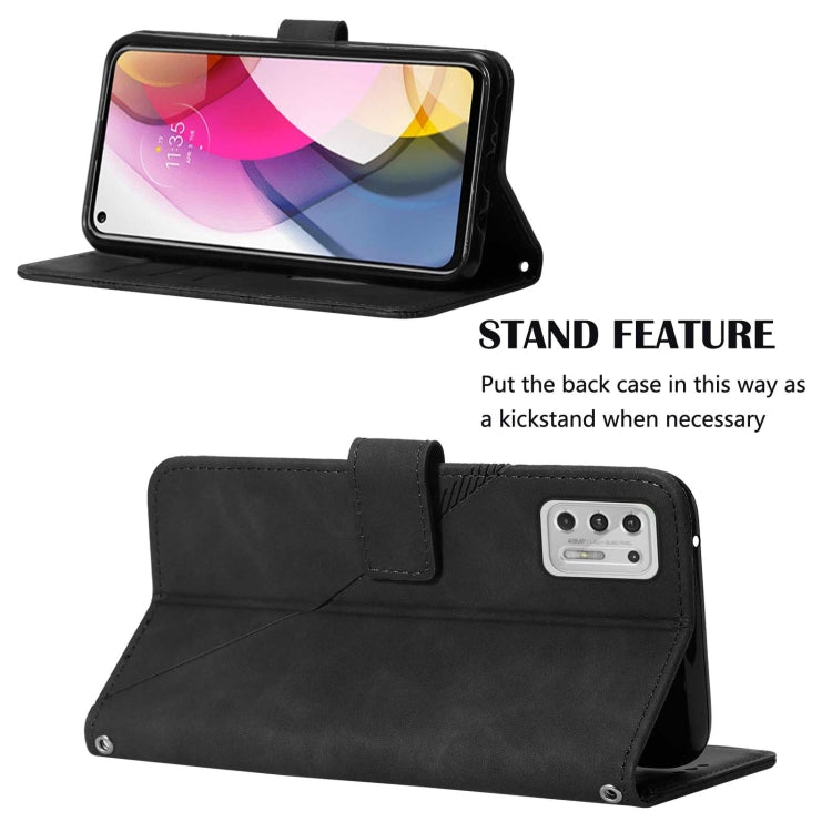 For Motorola Moto G Stylus 2021 Crossbody 3D Embossed Flip Leather Phone Case