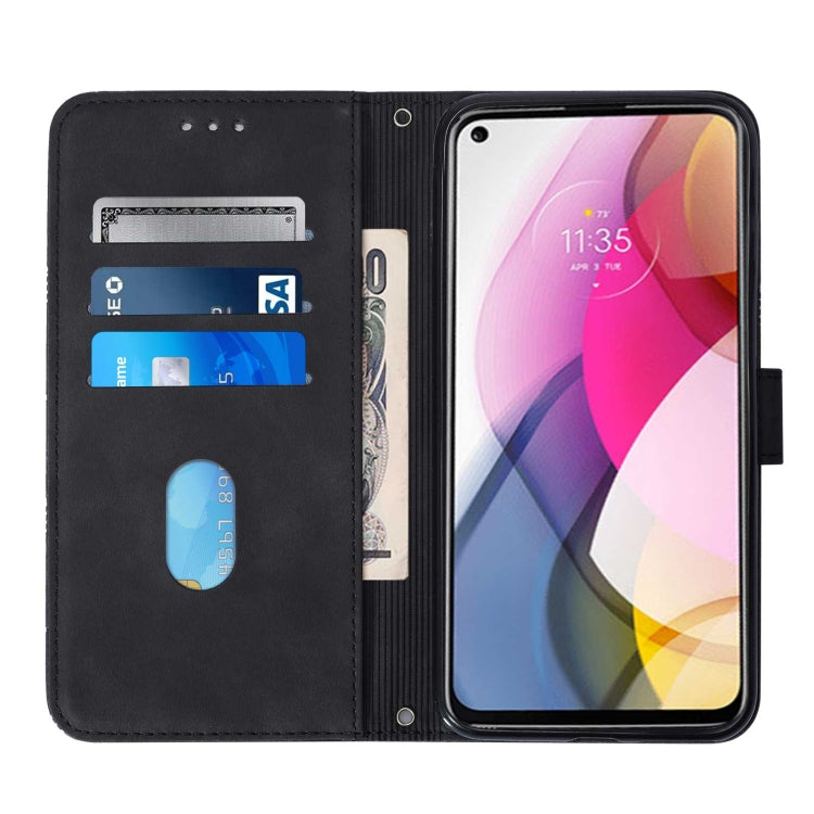 For Motorola Moto G Stylus 2021 Crossbody 3D Embossed Flip Leather Phone Case