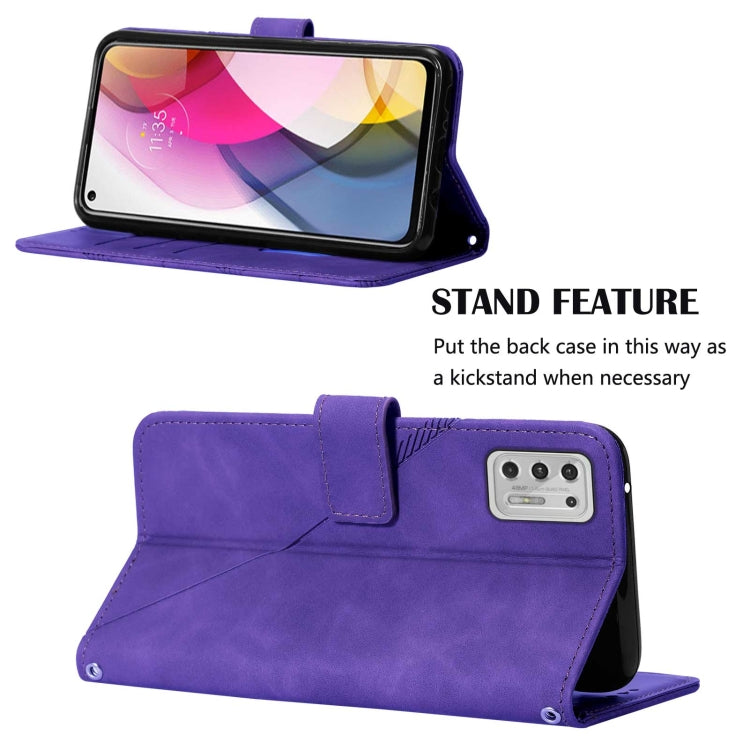 For Motorola Moto G Stylus 2021 Crossbody 3D Embossed Flip Leather Phone Case