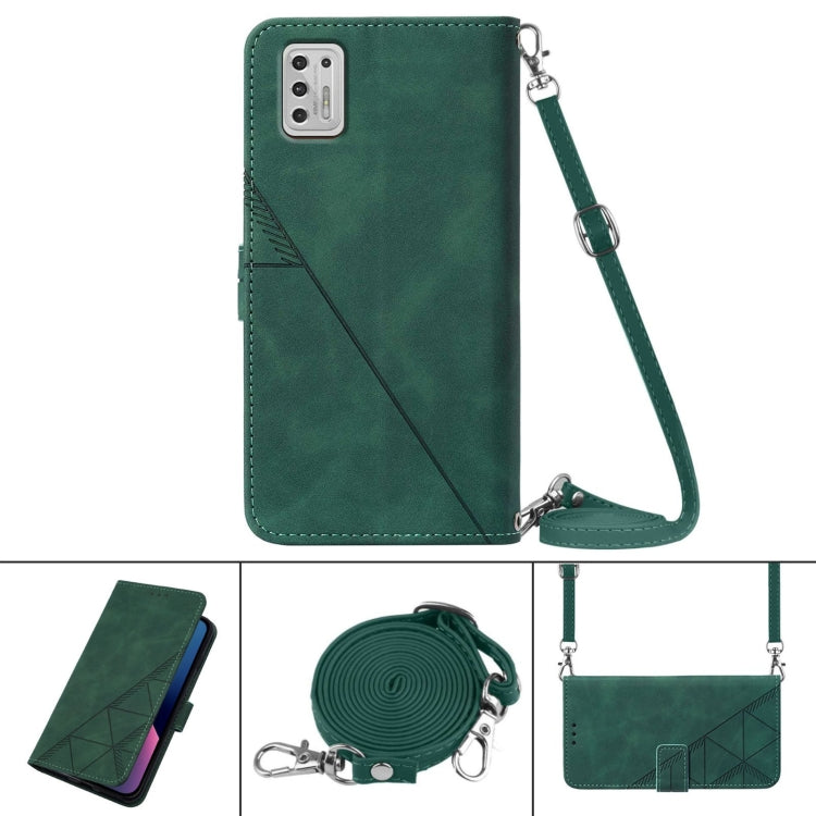 For Motorola Moto G Stylus 2021 Crossbody 3D Embossed Flip Leather Phone Case