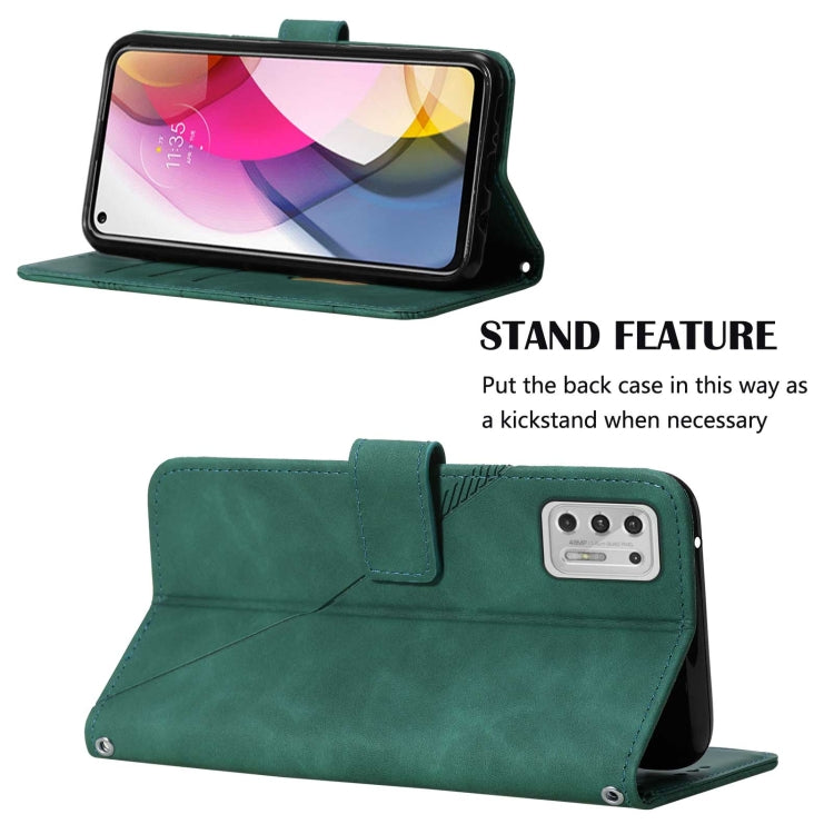 For Motorola Moto G Stylus 2021 Crossbody 3D Embossed Flip Leather Phone Case