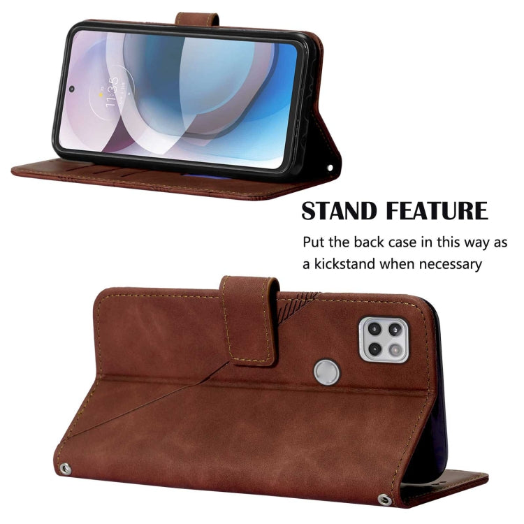 For Motorola One 5G Ace Crossbody 3D Embossed Flip Leather Phone Case