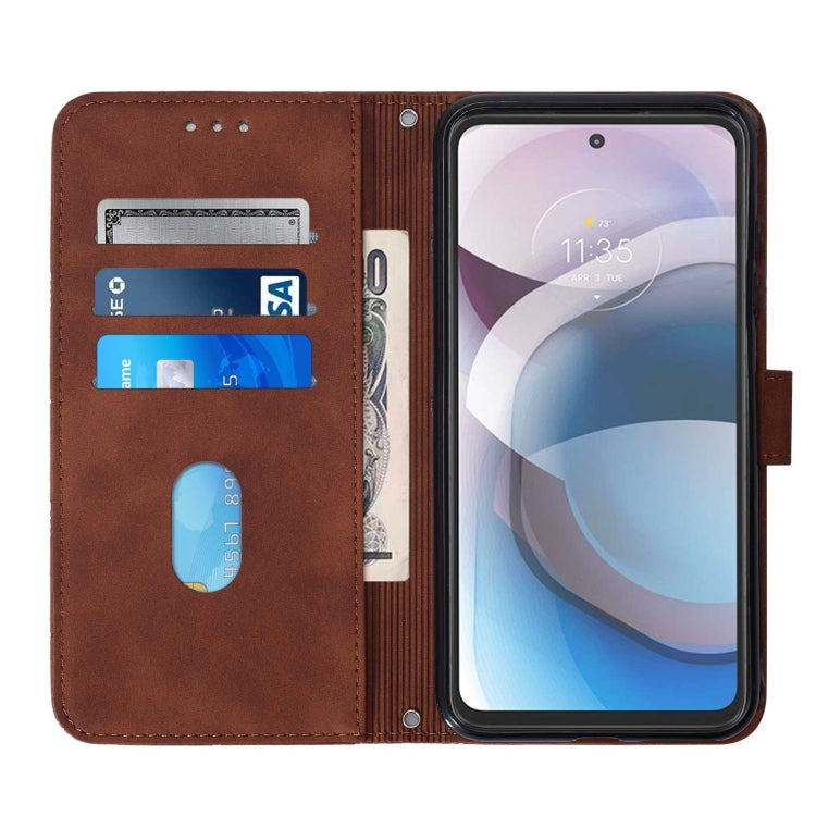 For Motorola One 5G Ace Crossbody 3D Embossed Flip Leather Phone Case