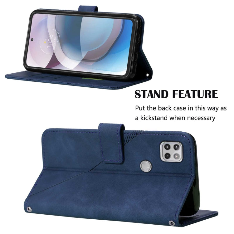 For Motorola One 5G Ace Crossbody 3D Embossed Flip Leather Phone Case