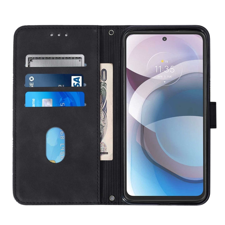 For Motorola One 5G Ace Crossbody 3D Embossed Flip Leather Phone Case