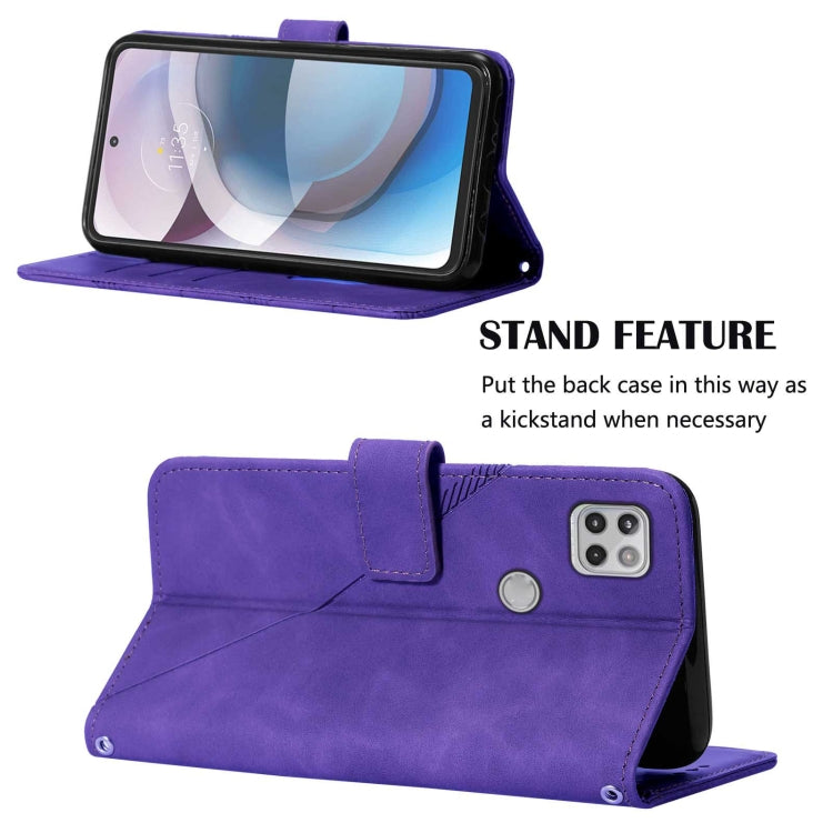 For Motorola One 5G Ace Crossbody 3D Embossed Flip Leather Phone Case