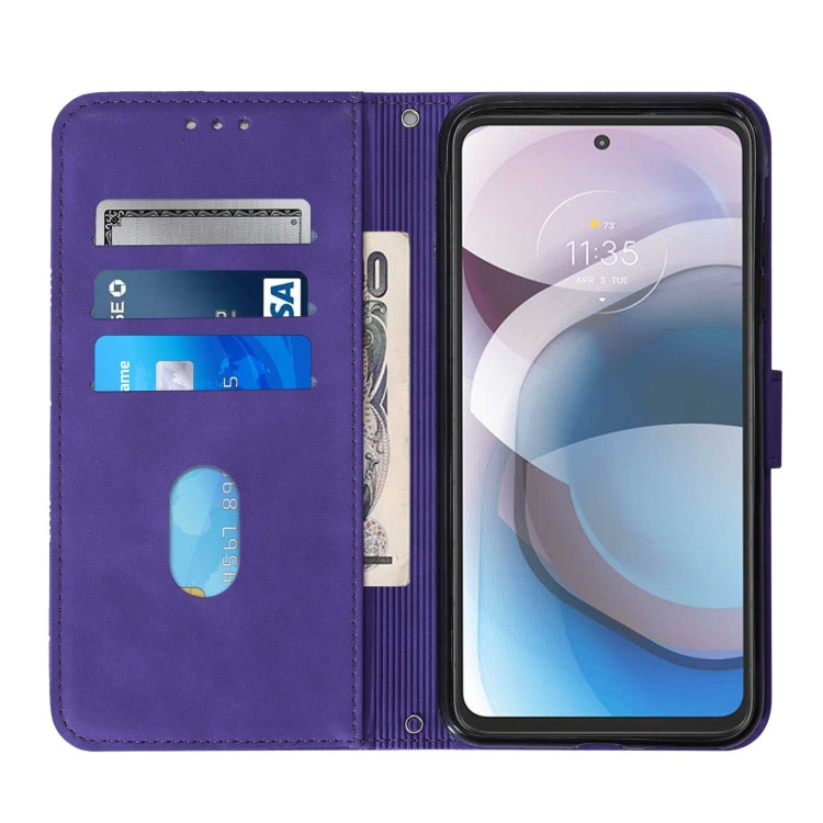 For Motorola One 5G Ace Crossbody 3D Embossed Flip Leather Phone Case