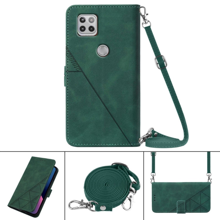 For Motorola One 5G Ace Crossbody 3D Embossed Flip Leather Phone Case