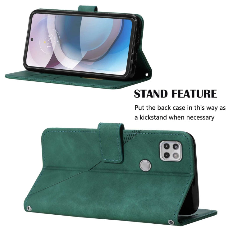 For Motorola One 5G Ace Crossbody 3D Embossed Flip Leather Phone Case