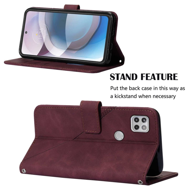 For Motorola One 5G Ace Crossbody 3D Embossed Flip Leather Phone Case