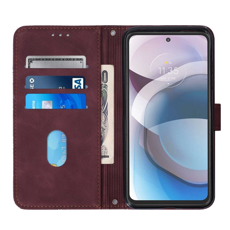 For Motorola One 5G Ace Crossbody 3D Embossed Flip Leather Phone Case
