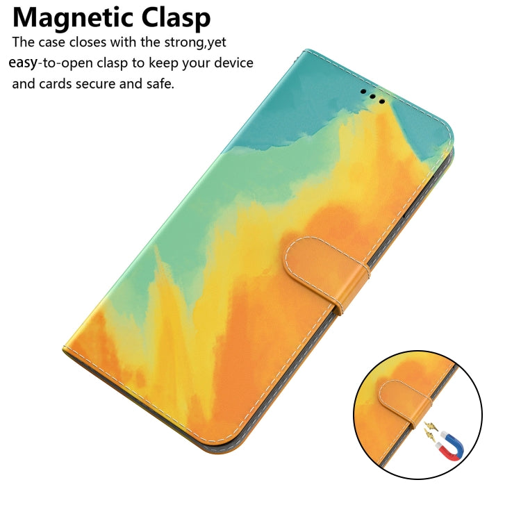 For Tecno Camon 18 / 18P Watercolor Pattern Horizontal Flip Leather Phone Case
