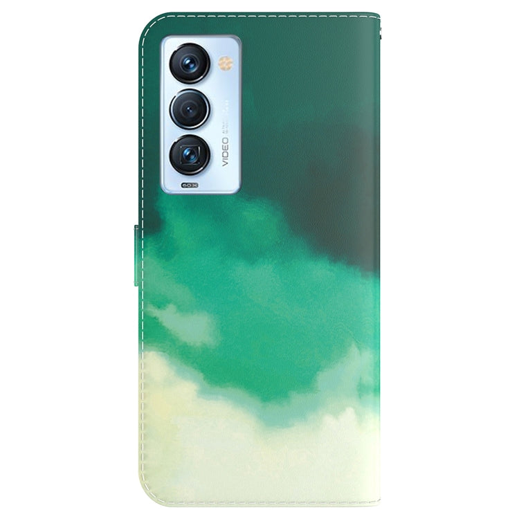 For Tecno Camon 18 Premier Watercolor Pattern Horizontal Flip Leather Phone Case