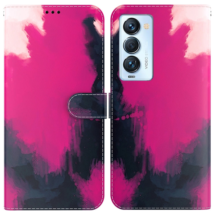 For Tecno Camon 18 Premier Watercolor Pattern Horizontal Flip Leather Phone Case