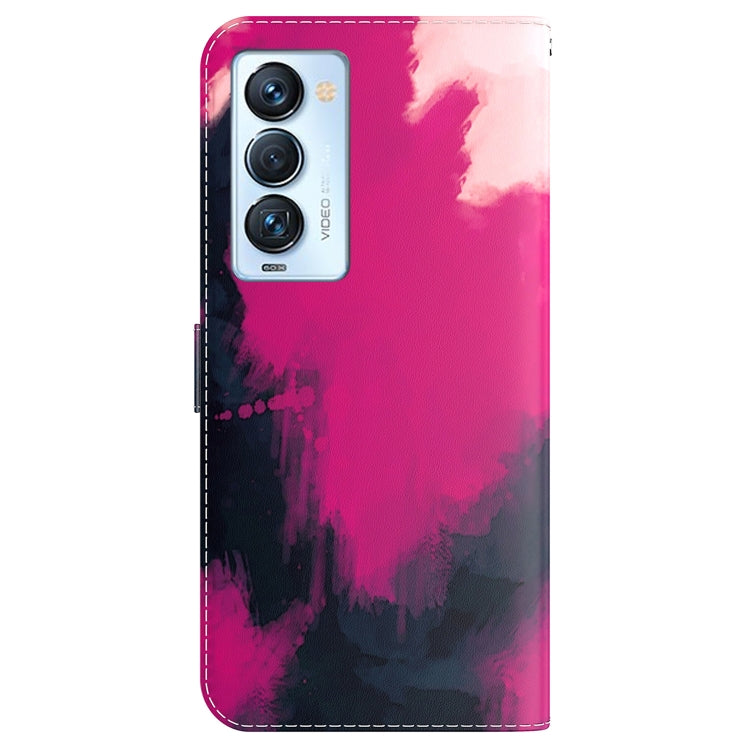 For Tecno Camon 18 Premier Watercolor Pattern Horizontal Flip Leather Phone Case