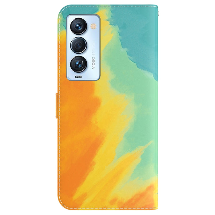 For Tecno Camon 18 Premier Watercolor Pattern Horizontal Flip Leather Phone Case