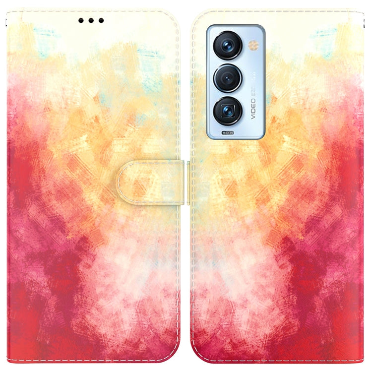 For Tecno Camon 18 Premier Watercolor Pattern Horizontal Flip Leather Phone Case