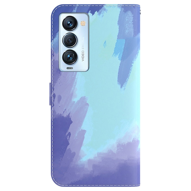 For Tecno Camon 18 Premier Watercolor Pattern Horizontal Flip Leather Phone Case