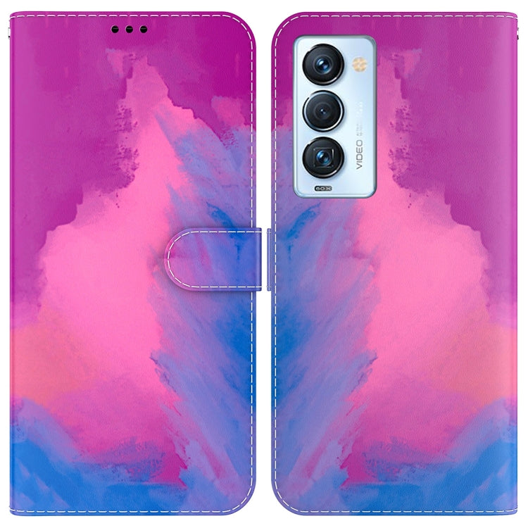For Tecno Camon 18 Premier Watercolor Pattern Horizontal Flip Leather Phone Case
