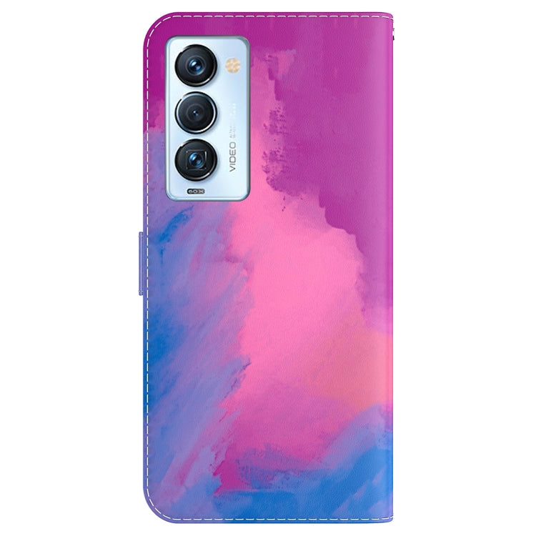 For Tecno Camon 18 Premier Watercolor Pattern Horizontal Flip Leather Phone Case