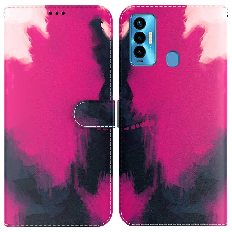 For Tecno Camon 18i Watercolor Pattern Horizontal Flip Leather Phone Case