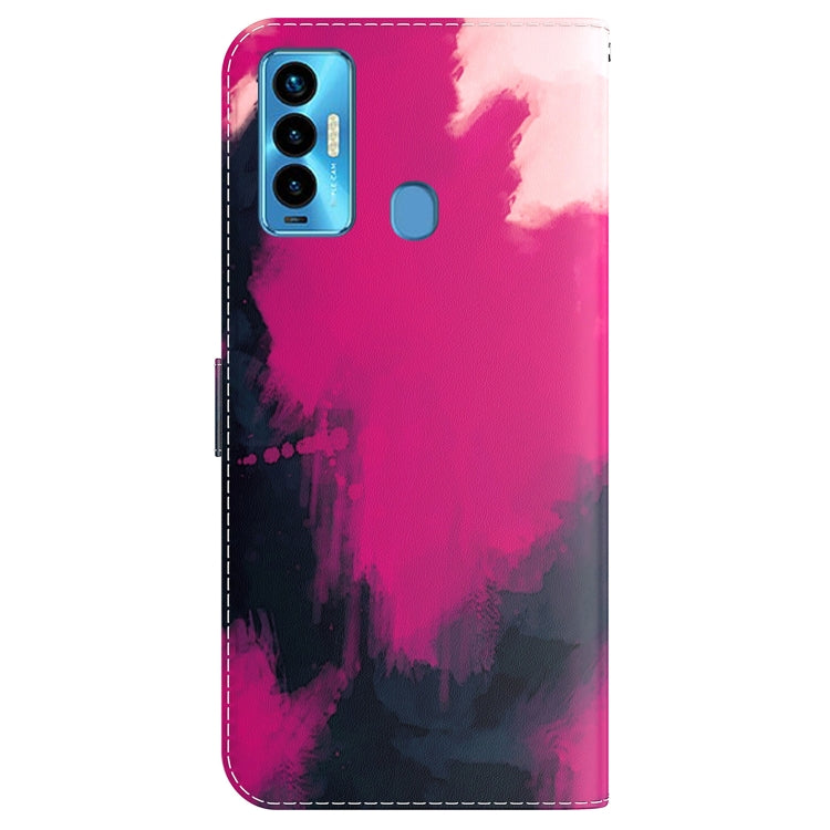 For Tecno Camon 18i Watercolor Pattern Horizontal Flip Leather Phone Case