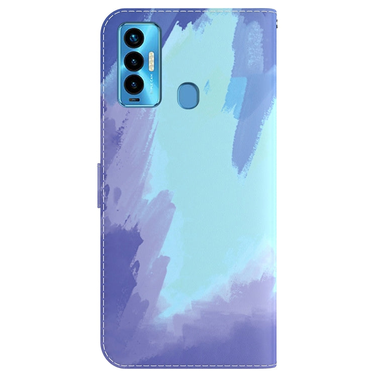 For Tecno Camon 18i Watercolor Pattern Horizontal Flip Leather Phone Case