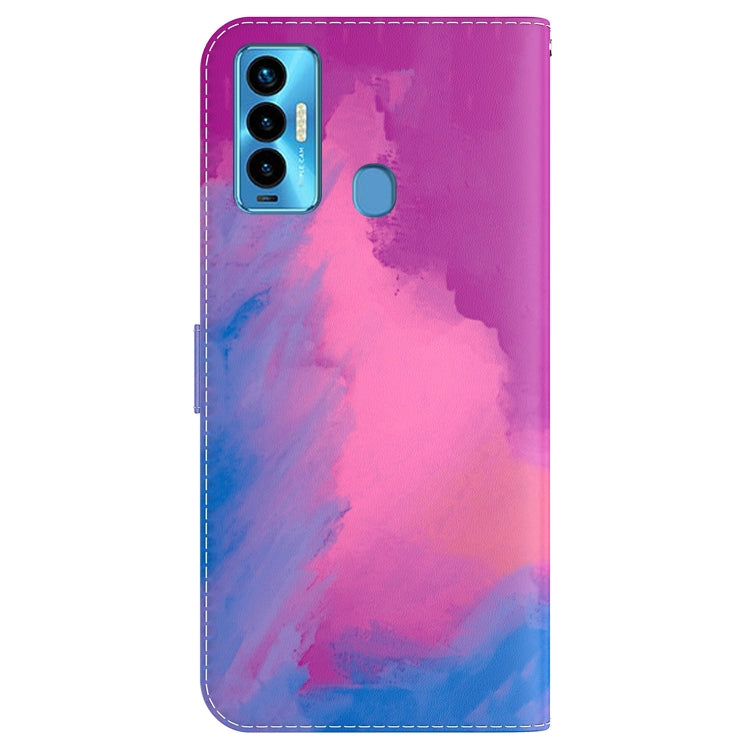 For Tecno Camon 18i Watercolor Pattern Horizontal Flip Leather Phone Case
