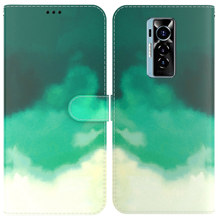 For Tecno Phantom X Watercolor Pattern Horizontal Flip Leather Phone Case