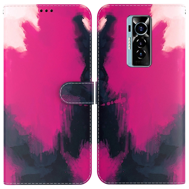 For Tecno Phantom X Watercolor Pattern Horizontal Flip Leather Phone Case