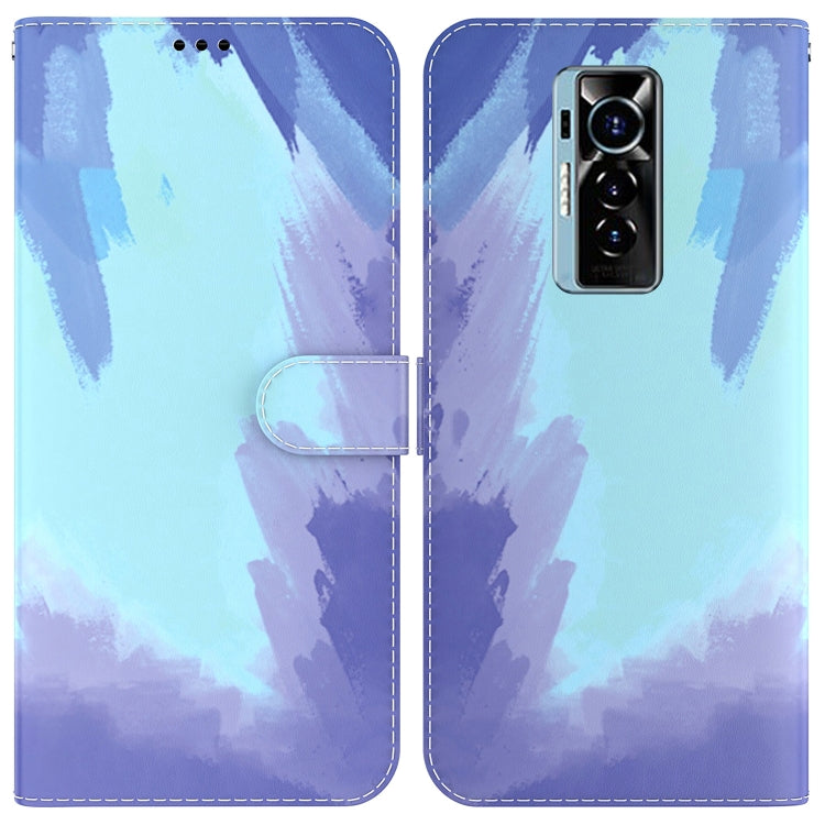 For Tecno Phantom X Watercolor Pattern Horizontal Flip Leather Phone Case