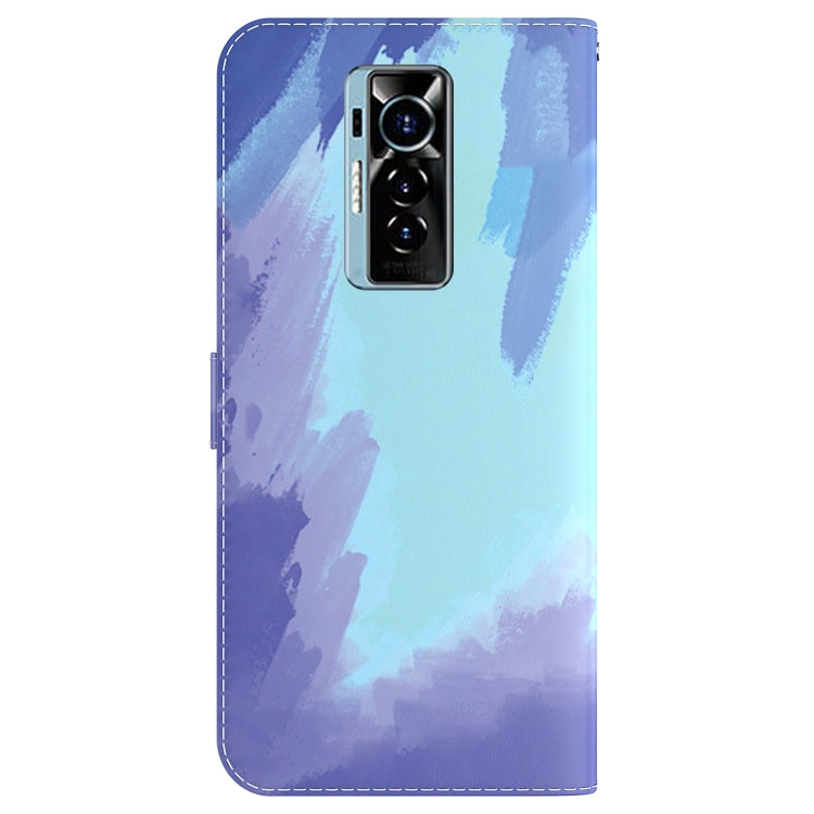 For Tecno Phantom X Watercolor Pattern Horizontal Flip Leather Phone Case