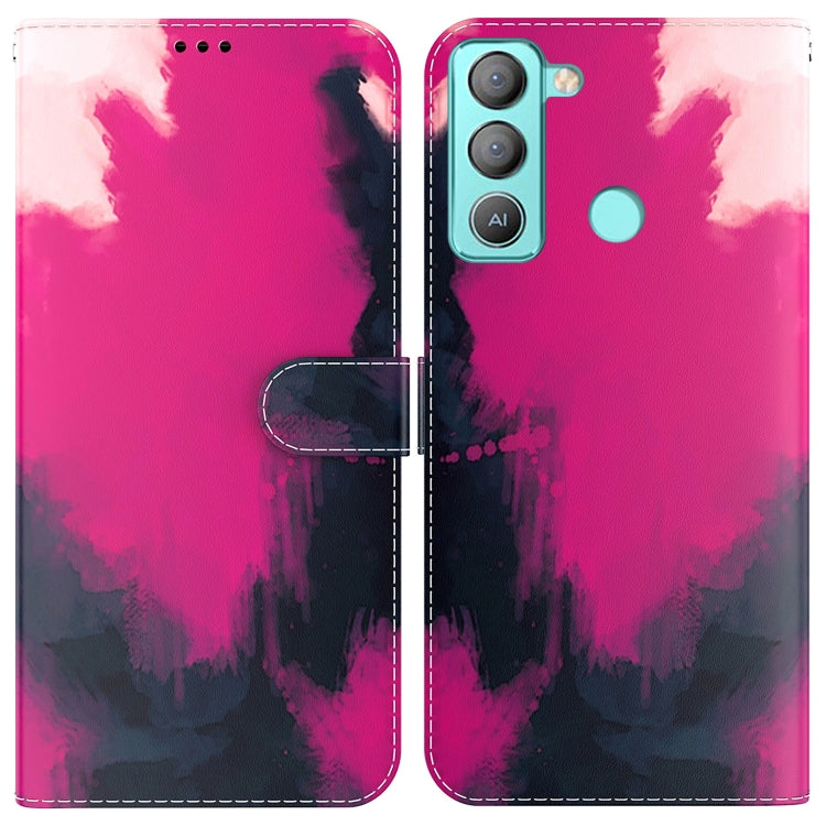 For Tecno Pop 5 LTE BD4 Watercolor Pattern Horizontal Flip Leather Phone Case