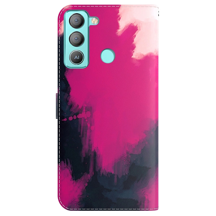 For Tecno Pop 5 LTE BD4 Watercolor Pattern Horizontal Flip Leather Phone Case