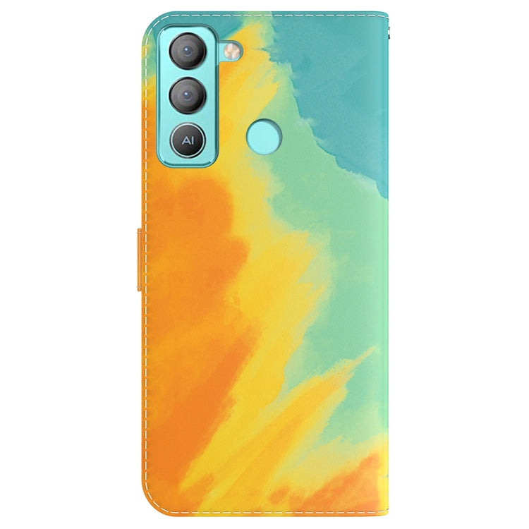 For Tecno Pop 5 LTE BD4 Watercolor Pattern Horizontal Flip Leather Phone Case