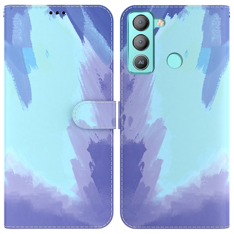 For Tecno Pop 5 LTE BD4 Watercolor Pattern Horizontal Flip Leather Phone Case
