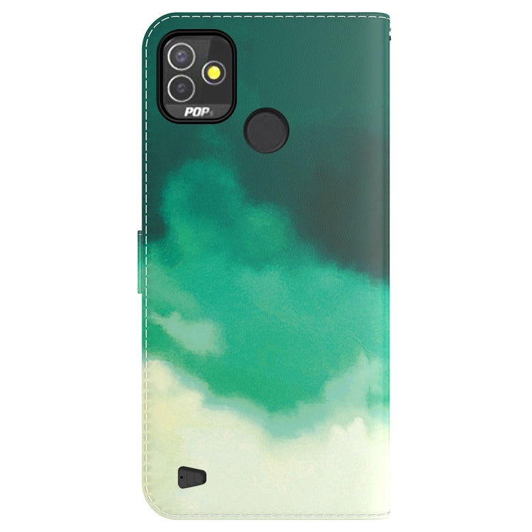 For Tecno Pop 5P Watercolor Pattern Horizontal Flip Leather Phone Case