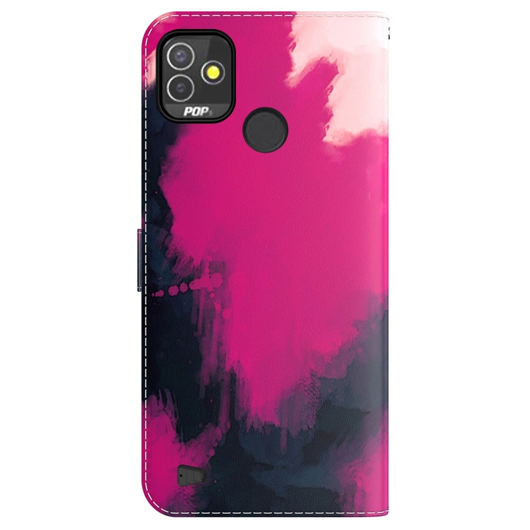 For Tecno Pop 5P Watercolor Pattern Horizontal Flip Leather Phone Case