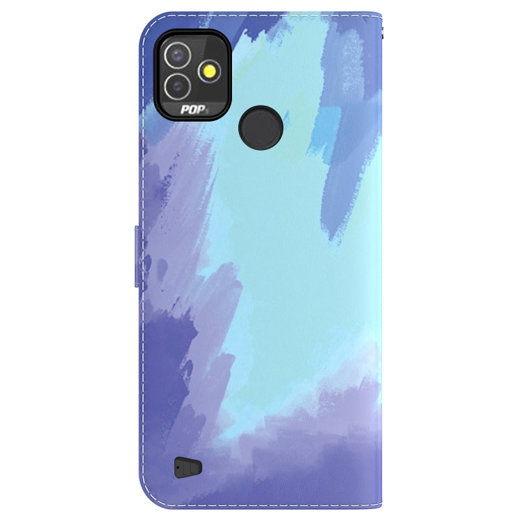 For Tecno Pop 5P Watercolor Pattern Horizontal Flip Leather Phone Case