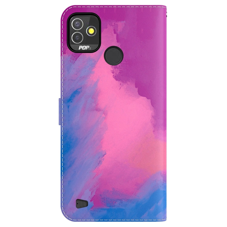 For Tecno Pop 5P Watercolor Pattern Horizontal Flip Leather Phone Case