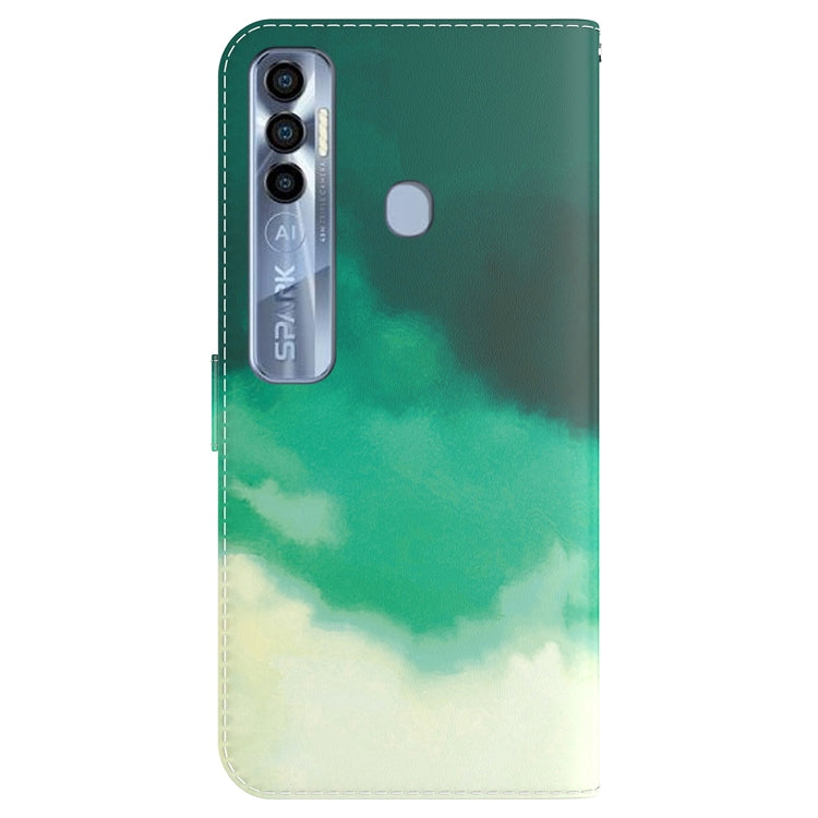 For Tecno Spark 7 Pro Watercolor Pattern Horizontal Flip Leather Phone Case