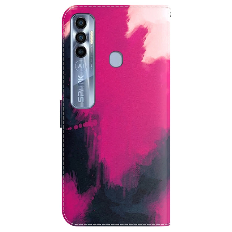 For Tecno Spark 7 Pro Watercolor Pattern Horizontal Flip Leather Phone Case
