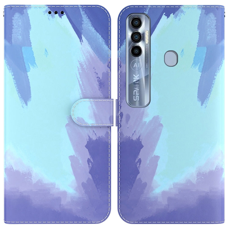 For Tecno Spark 7 Pro Watercolor Pattern Horizontal Flip Leather Phone Case