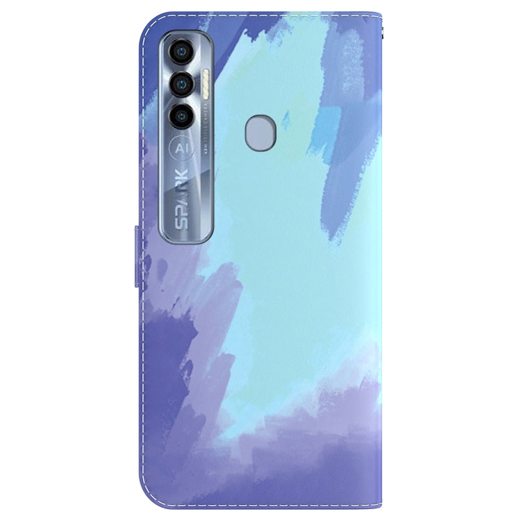 For Tecno Spark 7 Pro Watercolor Pattern Horizontal Flip Leather Phone Case