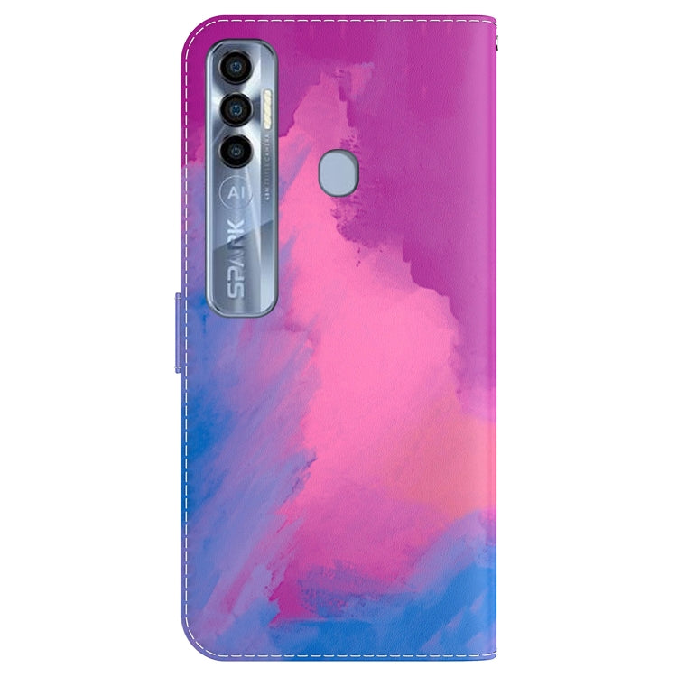 For Tecno Spark 7 Pro Watercolor Pattern Horizontal Flip Leather Phone Case