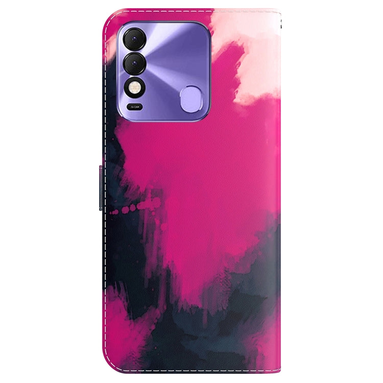 For Tecno Spark 8 / 8T Watercolor Pattern Horizontal Flip Leather Phone Case